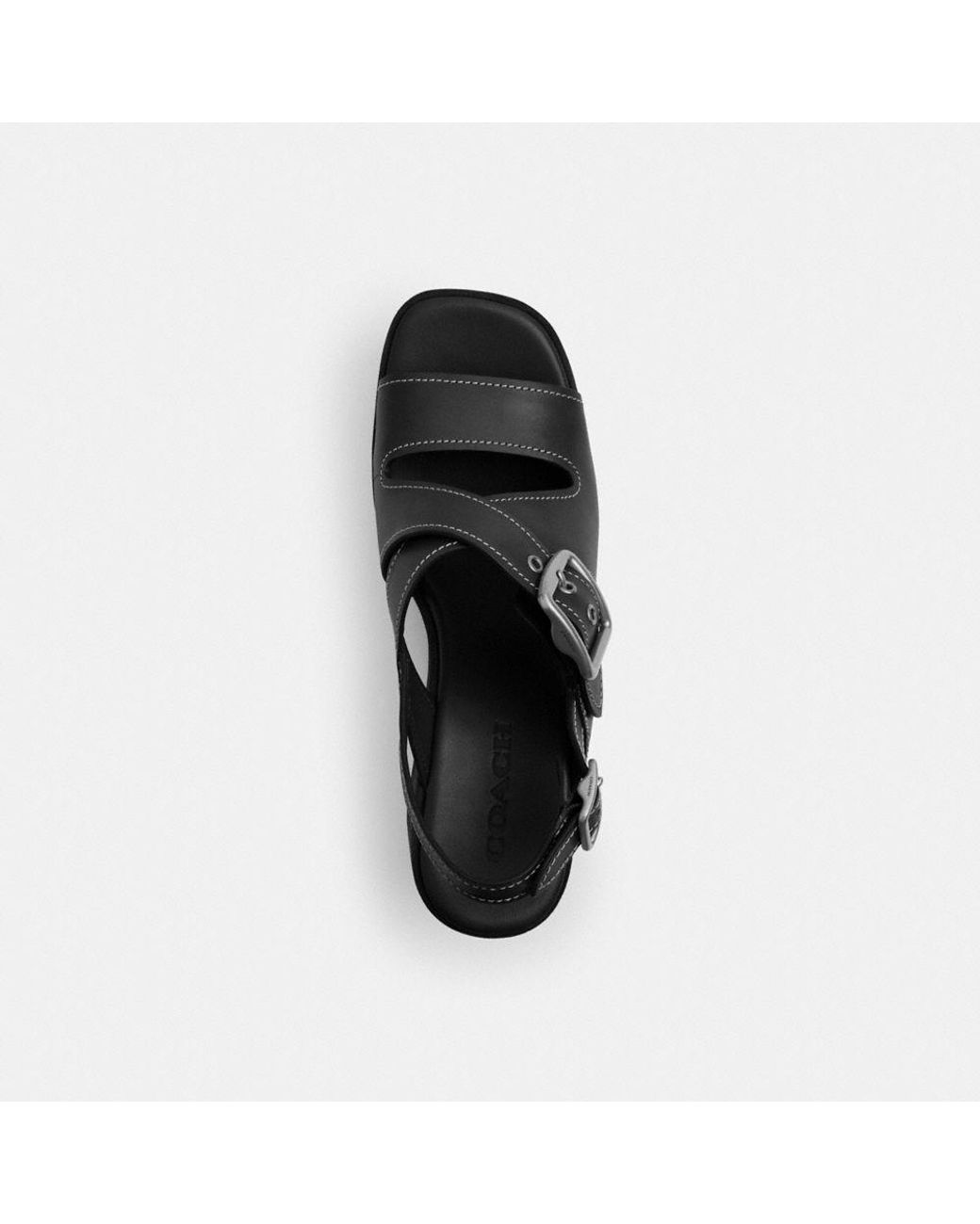 COACH Archival Buckle Wedge in Black | Lyst