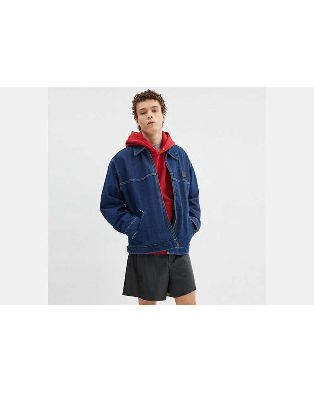 COACH Blue Denim Work Jacket for men
