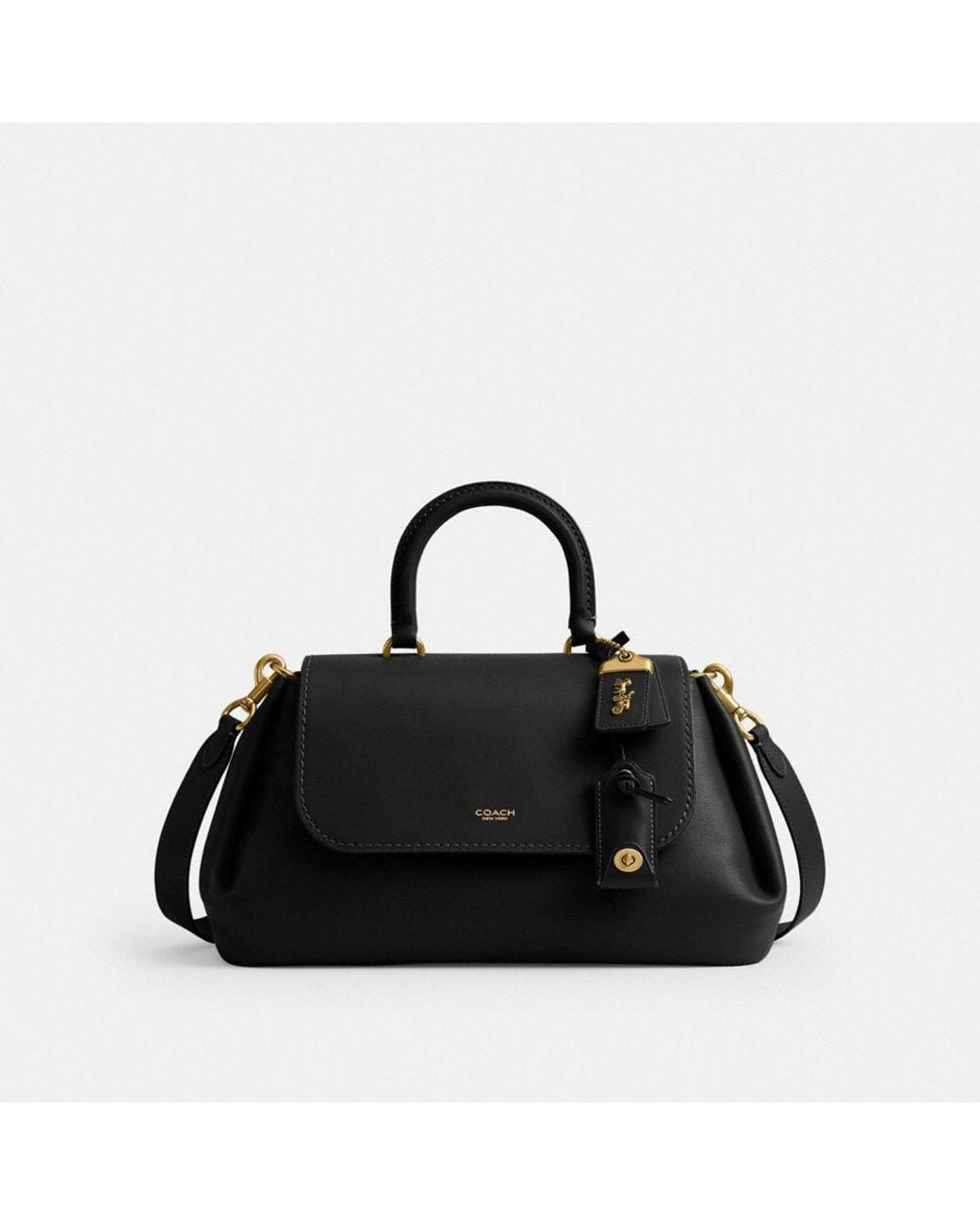 COACH Slouchy Rogue Top Handle Bag in Black | Lyst Canada