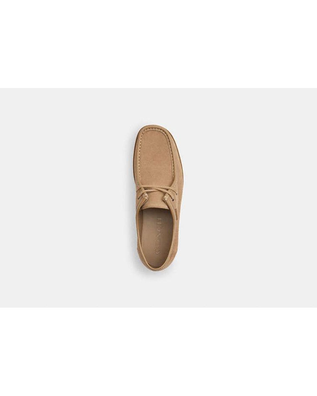 COACH Black Chukka Shoe With Signature Canvas for men