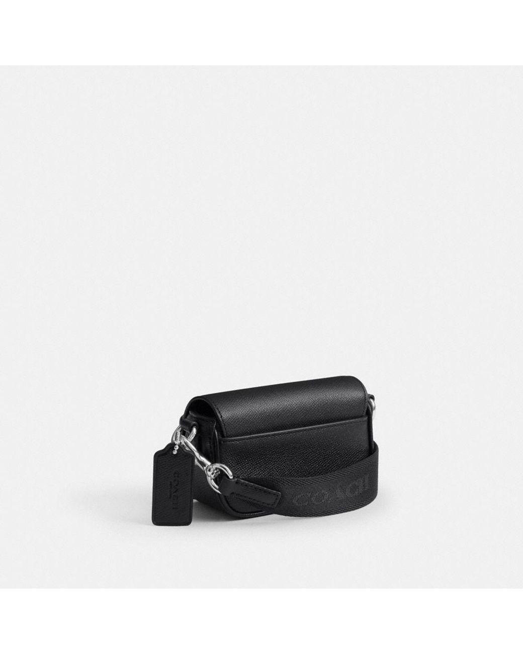 COACH Black Flap Crossbody Bag for men