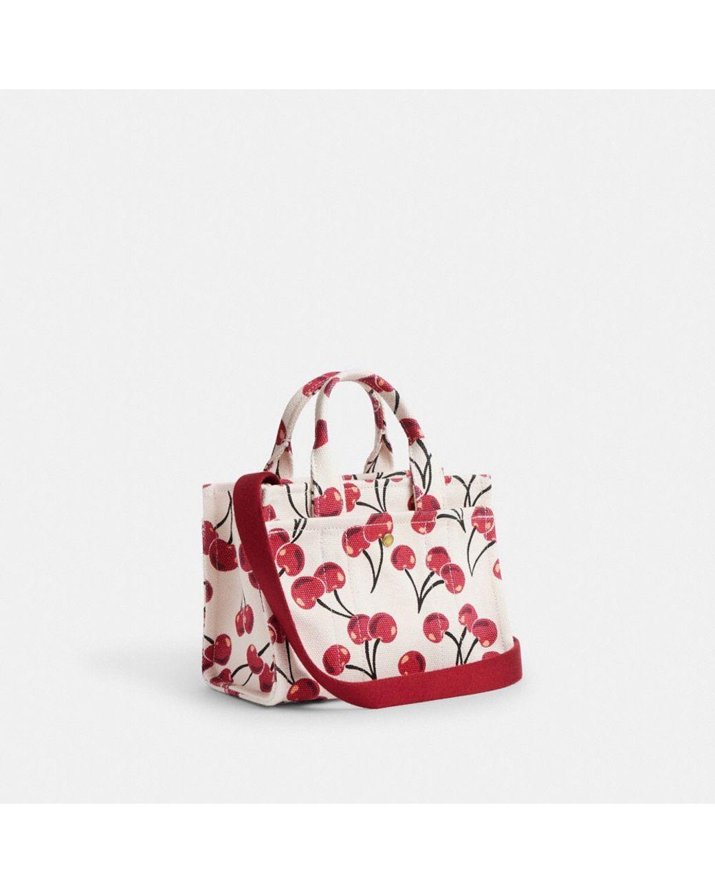 COACH Cargo Tote Bag 20 With Cherry Print in Black | Lyst