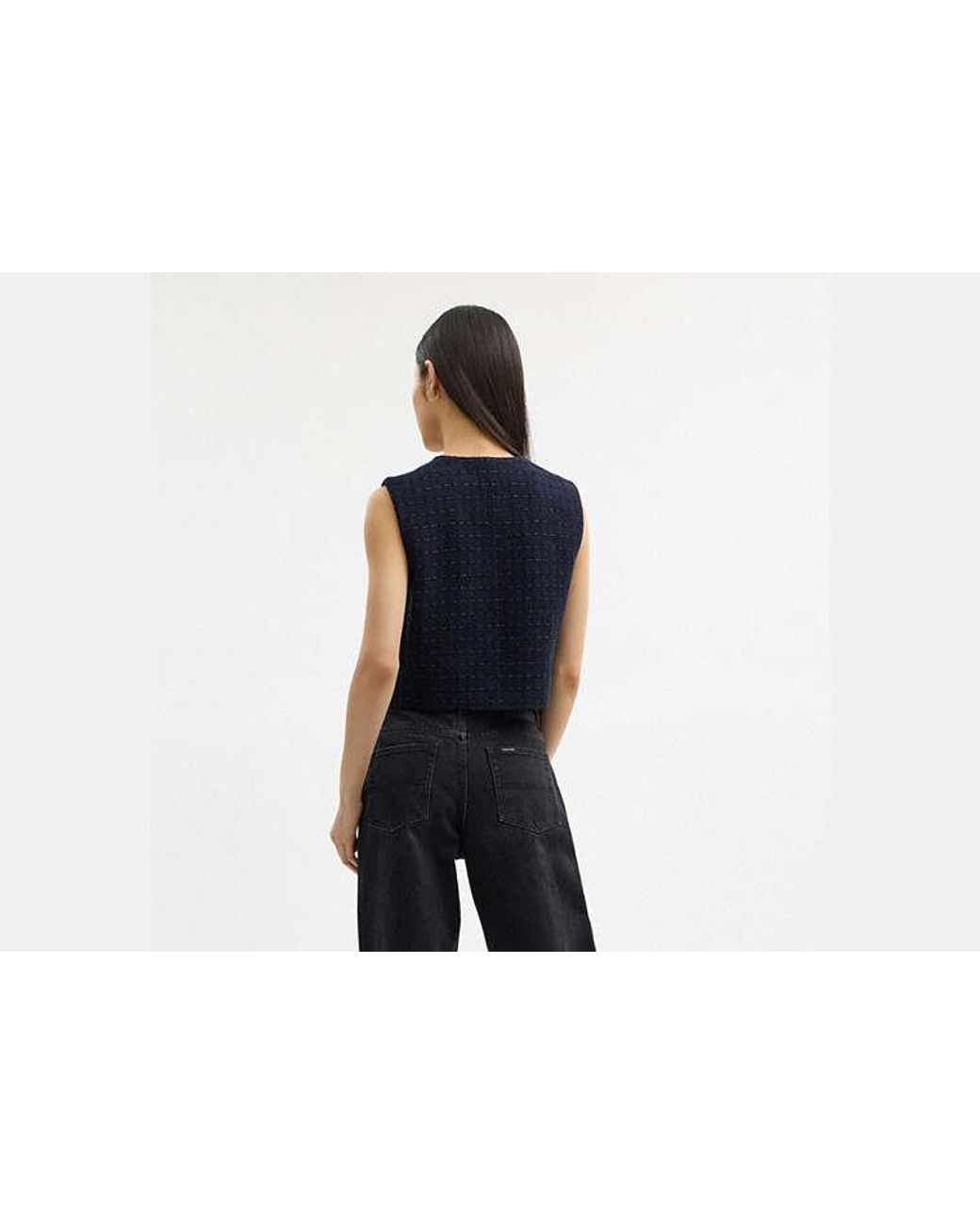 Chaleco De Bouclé Heritage C COACH de color Blue
