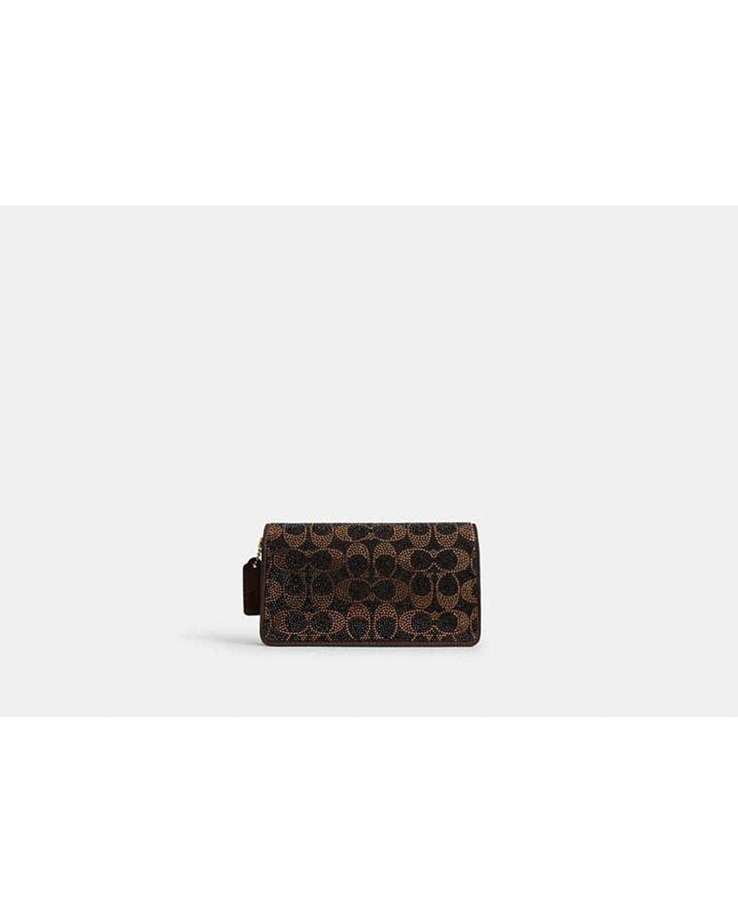 COACH Black Tabby Chain Crossbody Bag 19 With Crystal Signature