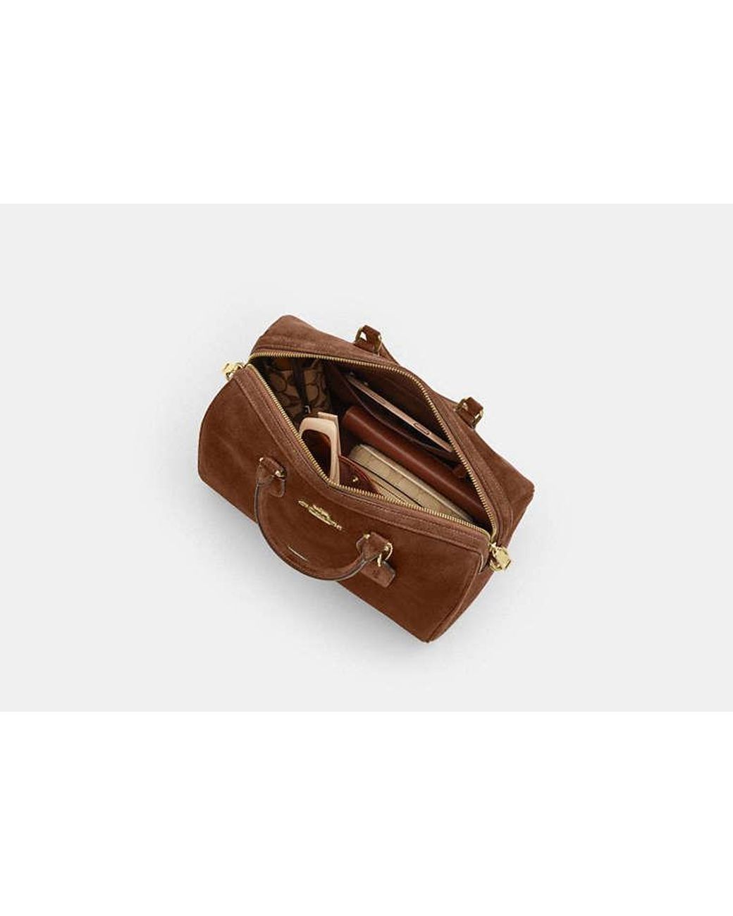 COACH Brown Rowan Large Satchel Bag