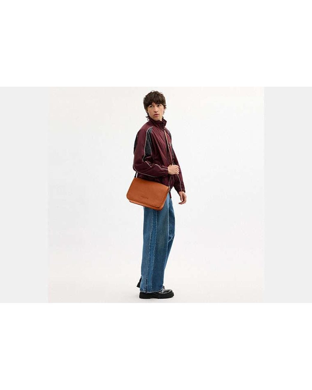 COACH Brown Colby Messenger Bag 32 for men