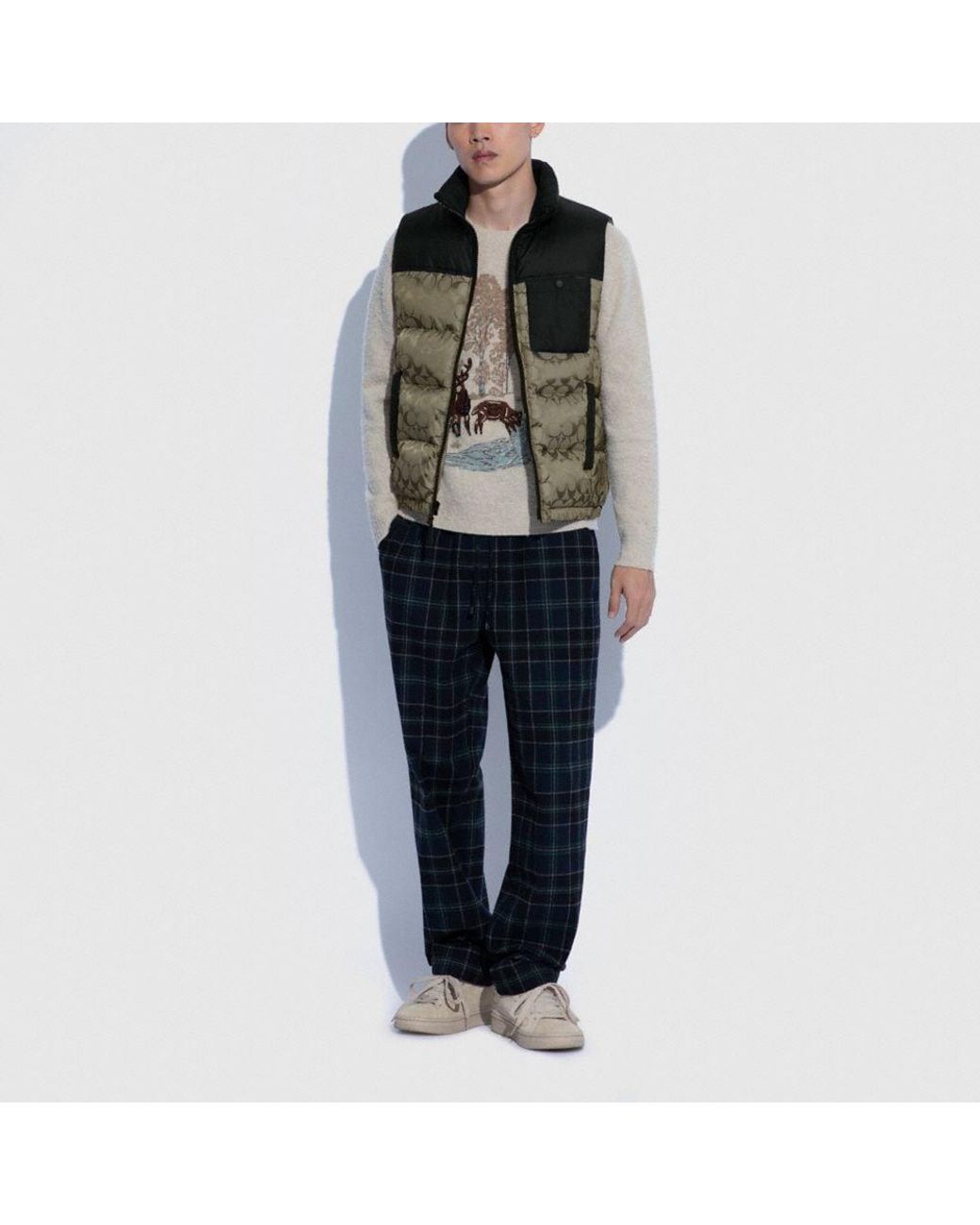 COACH Signature Puffer Vest for Men | Lyst