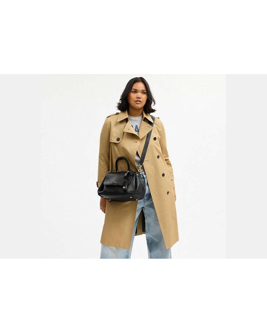 COACH Black Slouchy Rogue Top Handle Bag