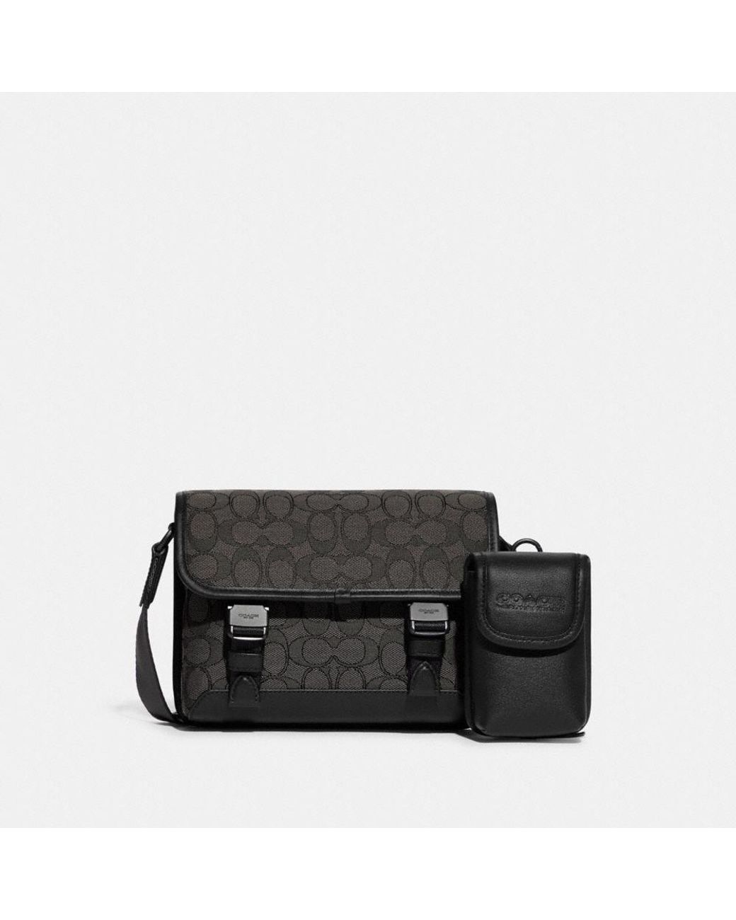 COACH League Hybrid Crossbody In Signature Jacquard in Black for Men