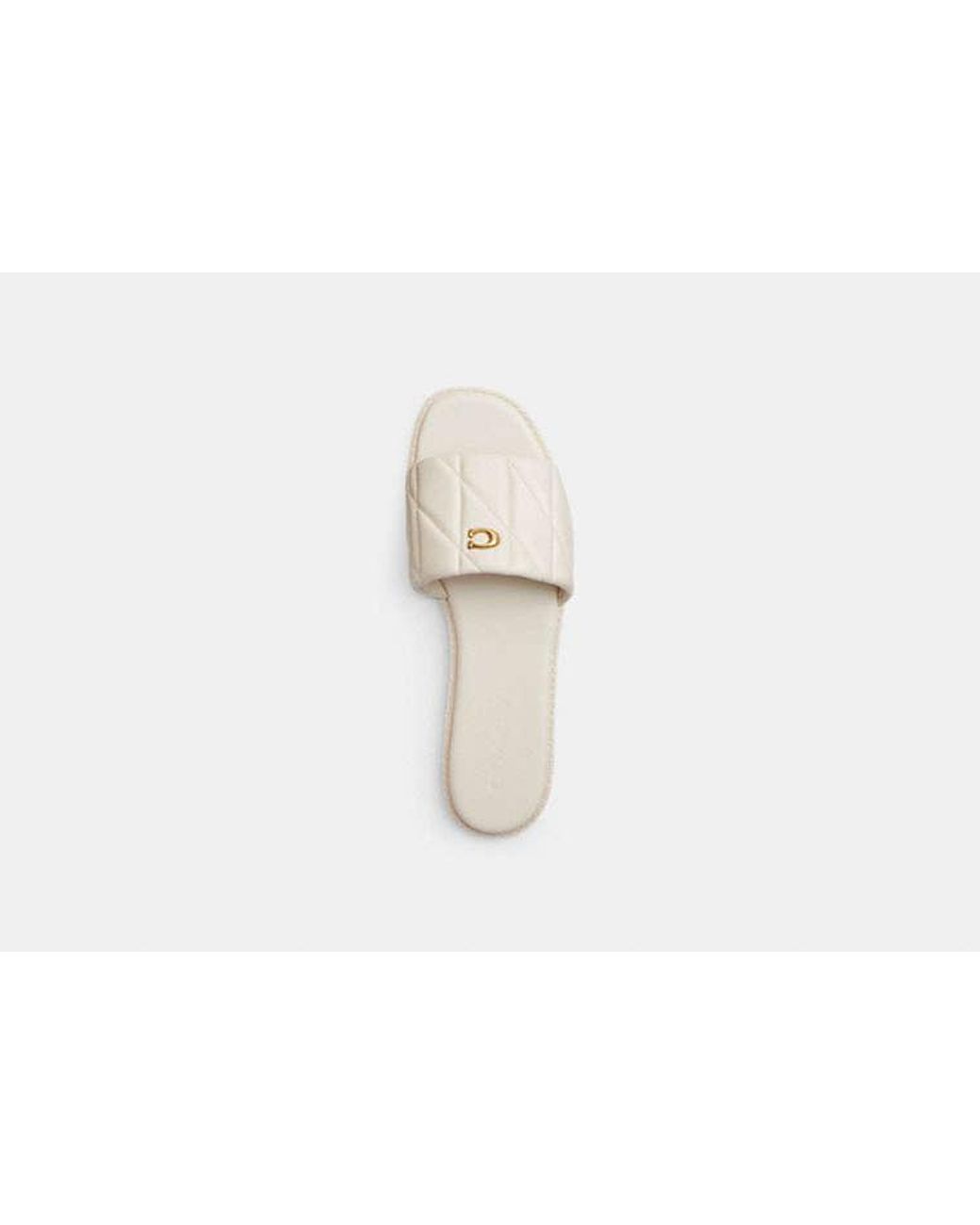 COACH Black Holly Sandal With Quilting