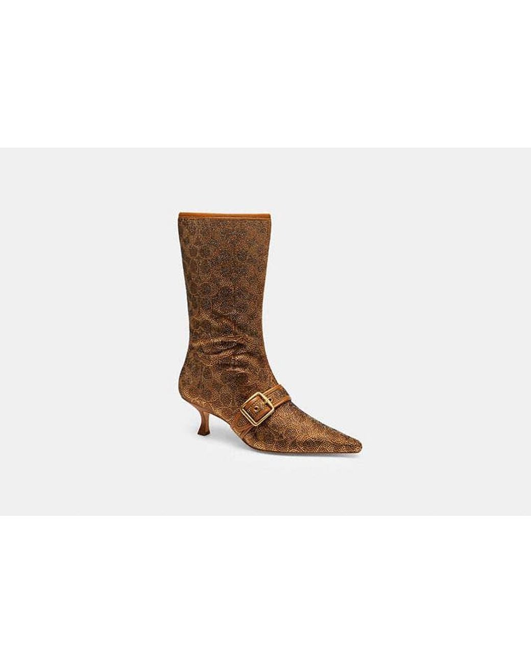 COACH Black Margot Boot With Crystal Signature