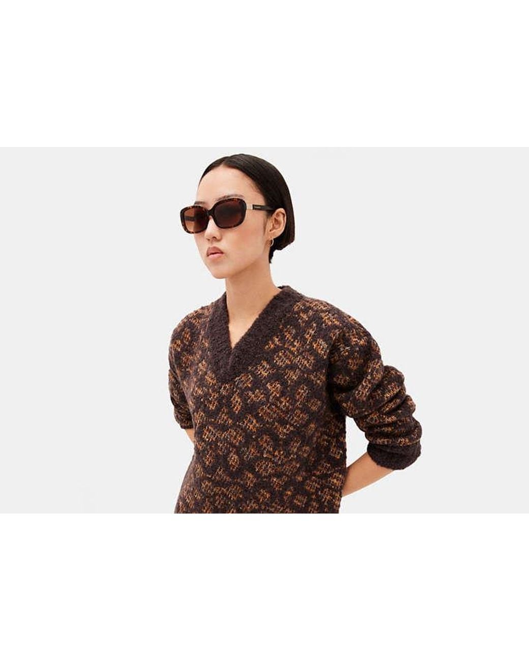 COACH Black Signature Rectangle Sunglasses