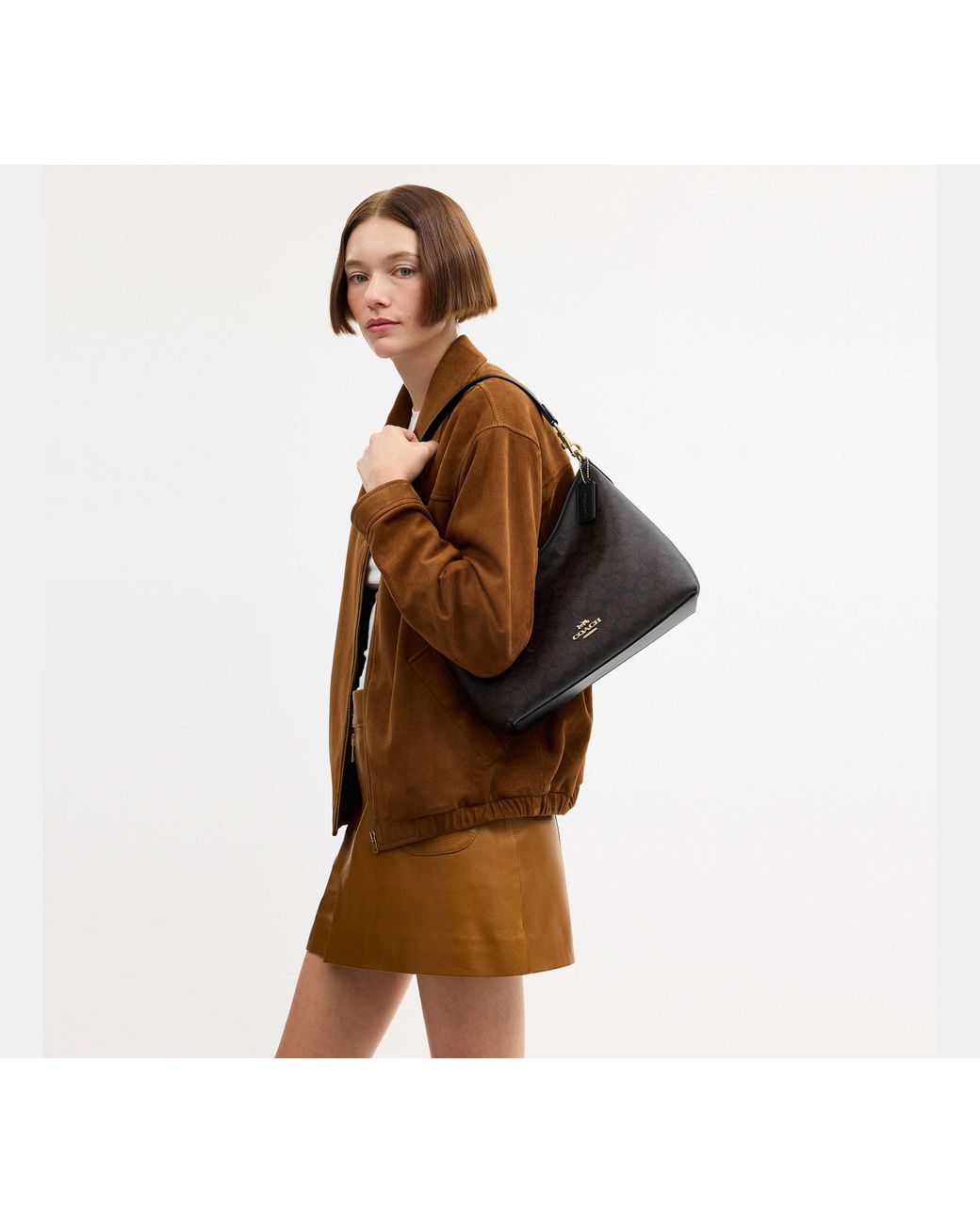 Borsa A Spalla Laurel di COACH in Black