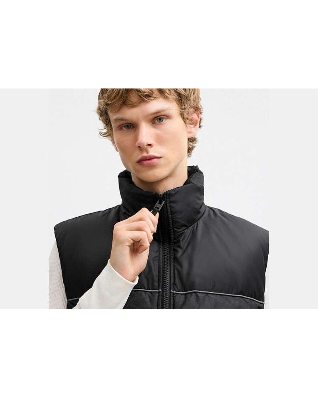 COACH Black Signature Down Vest for men