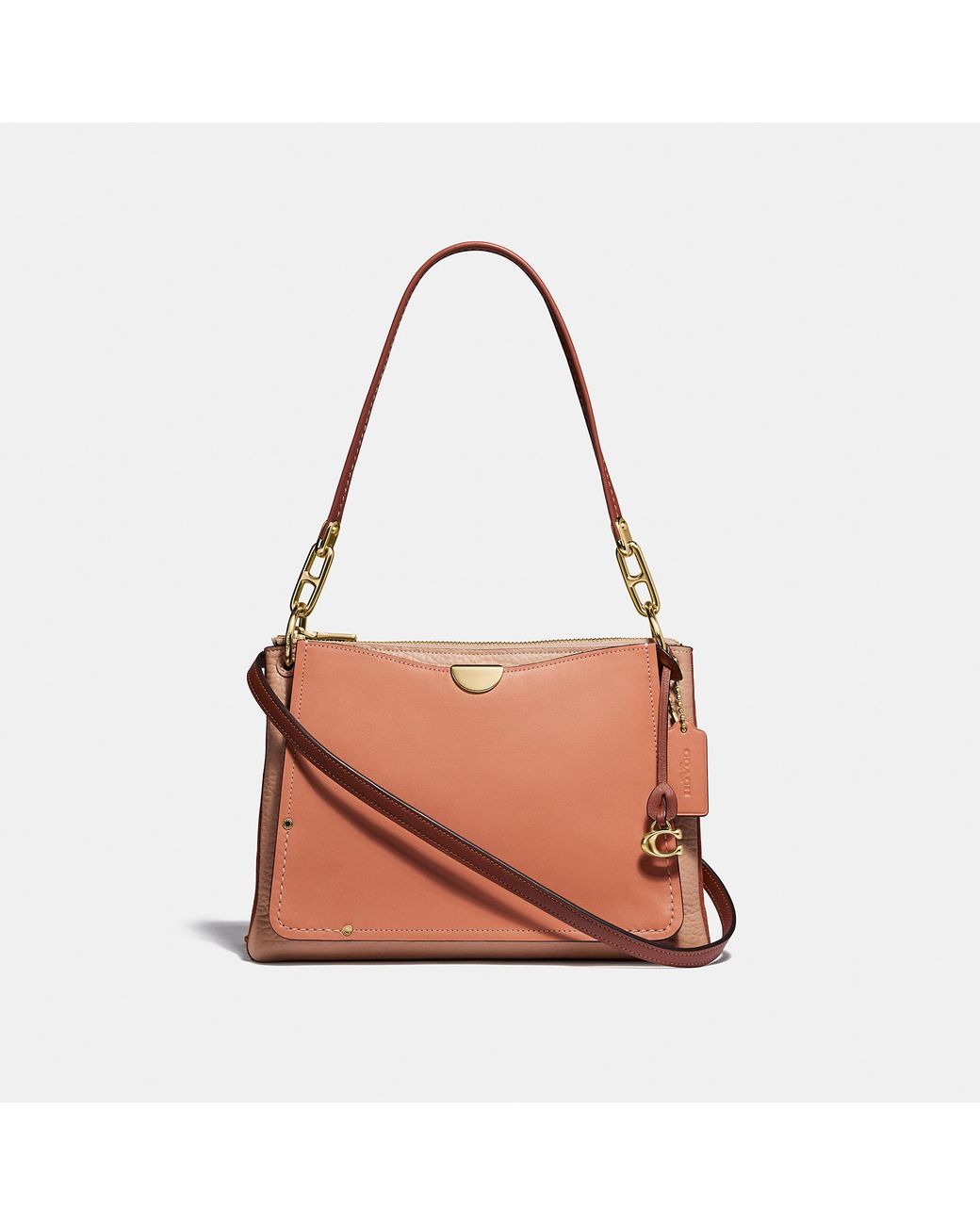 Dreamer shoulder bag in signature canvas with snakeskin detail clearance