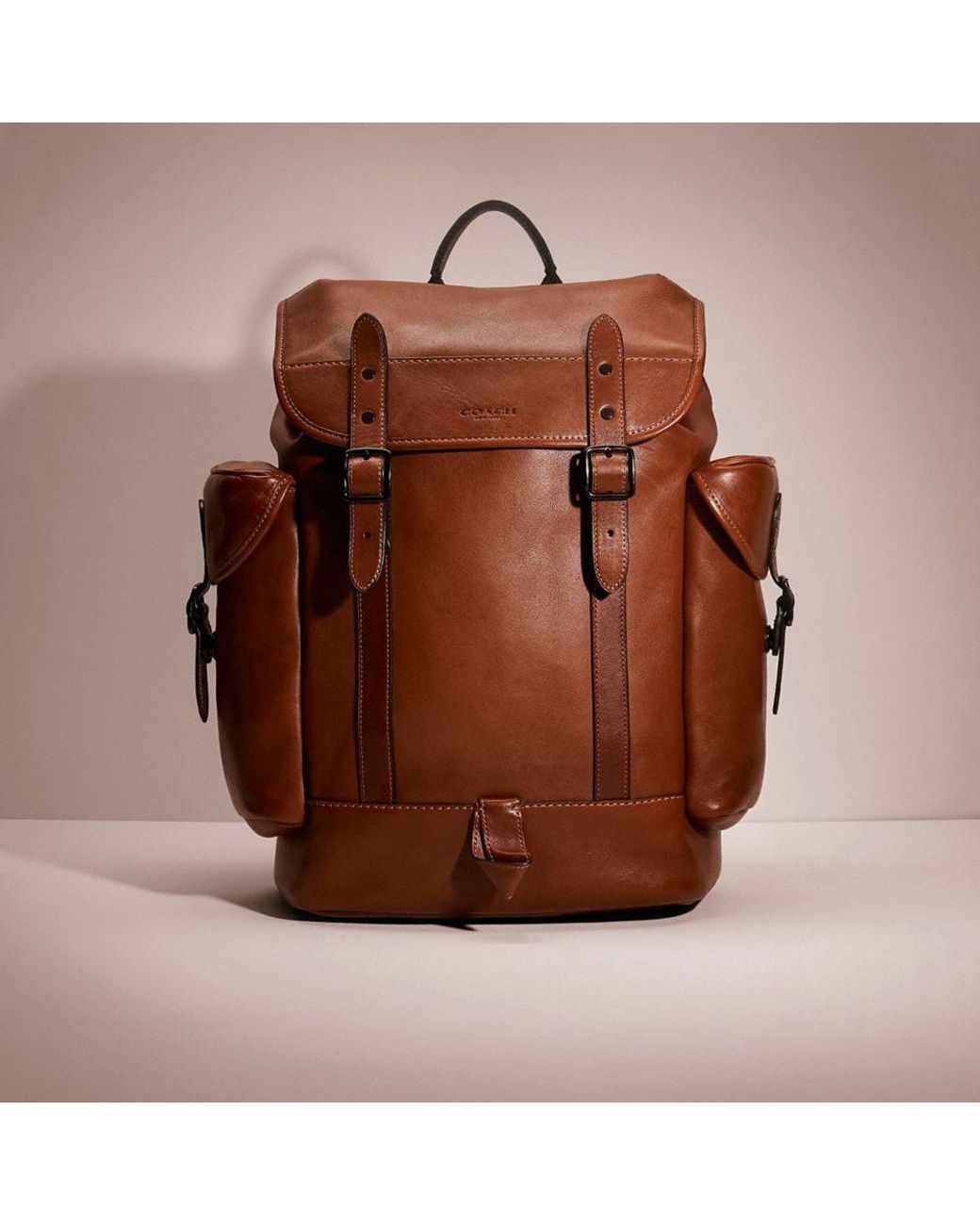 COACH Leather Restored Hitch Backpack in Brown for Men Lyst