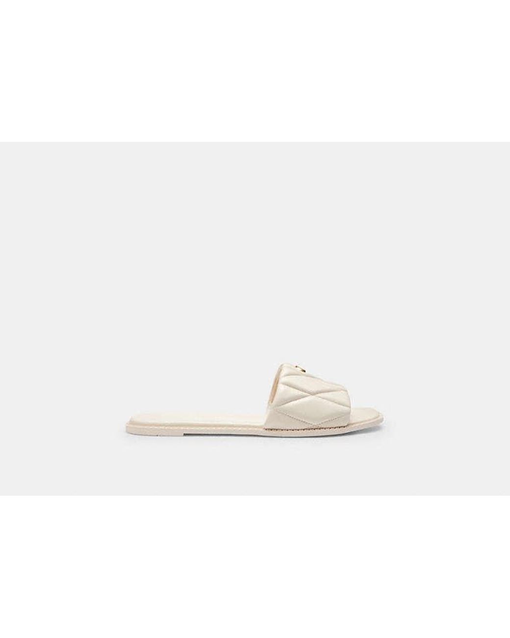 COACH Black Holly Sandal With Quilting