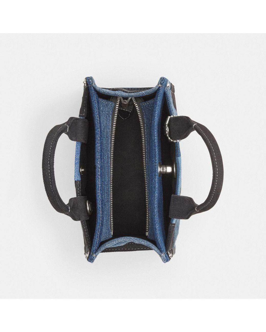 トートバッグ Coach Patchwork Cargo 20 Tote Bag - Coach - Cotton - Blue Coach Patchwork Cargo 20 Tote Bag | ModeSens
