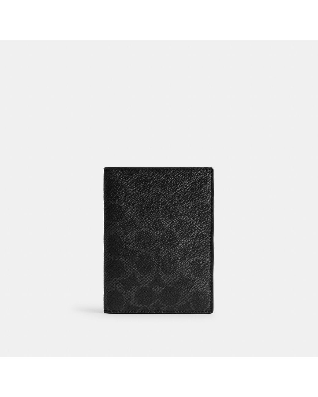 COACH Black Passport Case for men