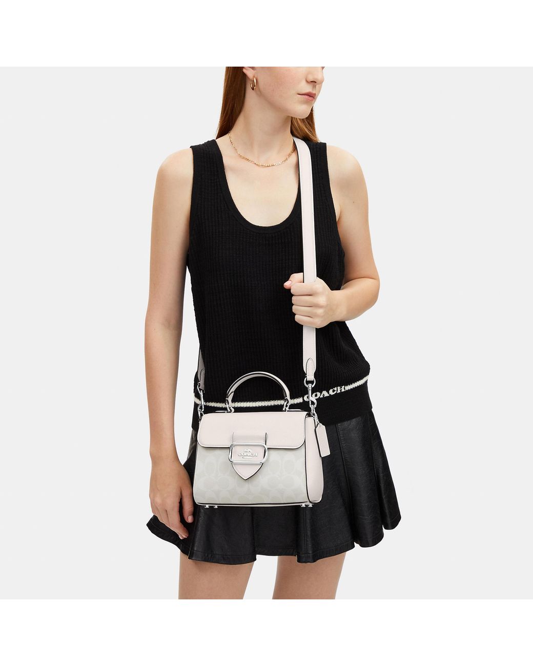 Coach Outlet Morgan Top Handle Satchel in White | Lyst