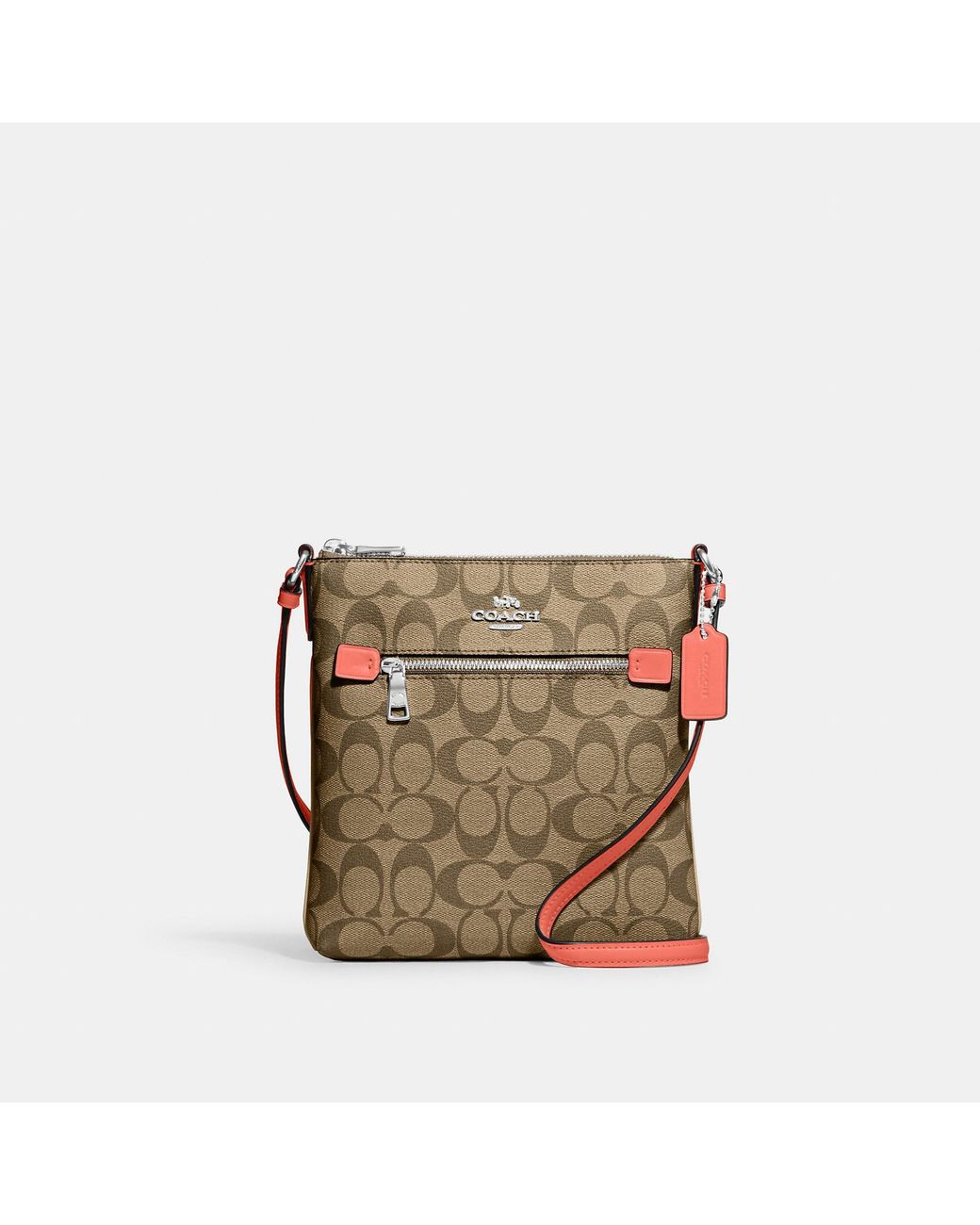 COACH Mini Rowan File Bag In Signature Canvas