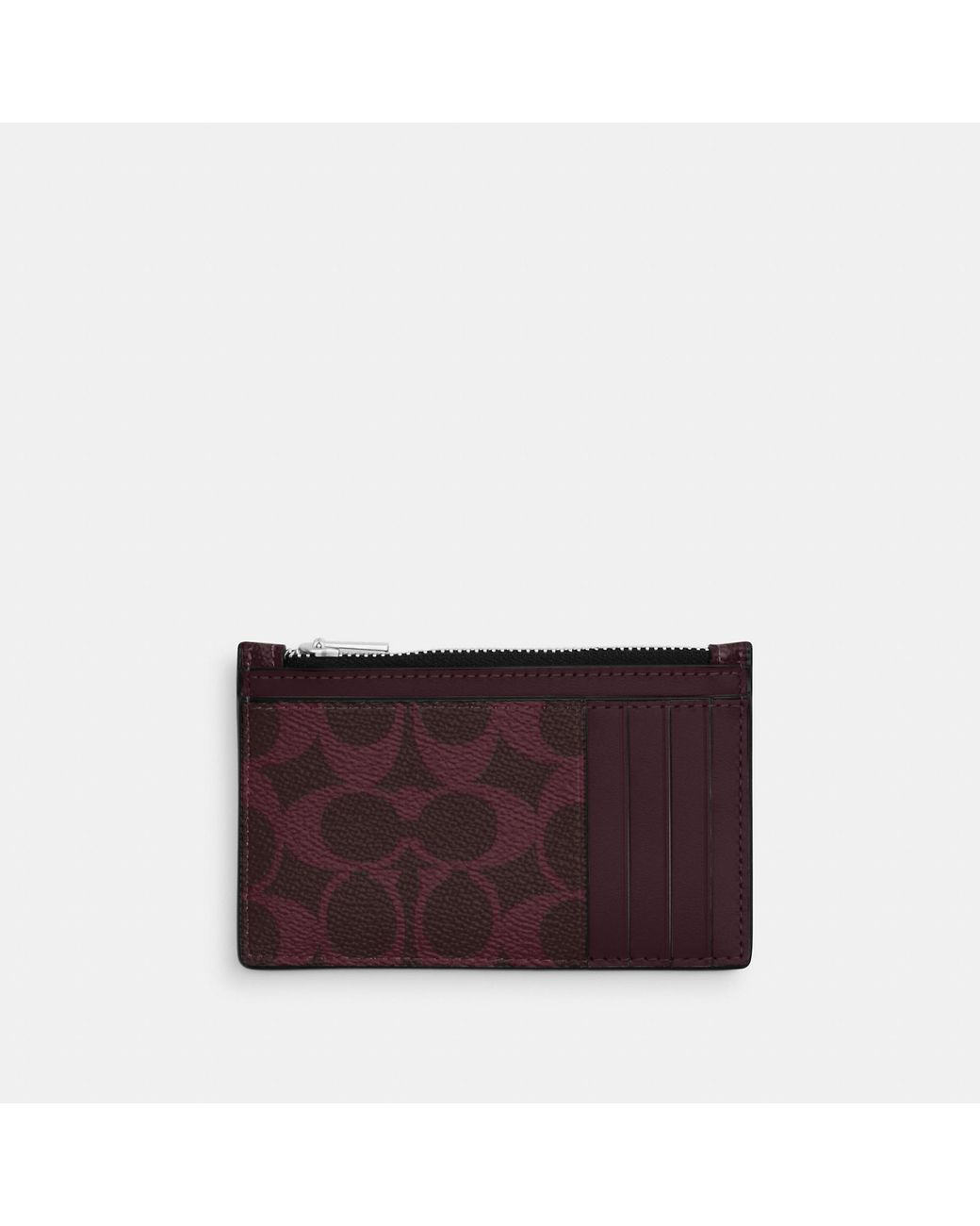 COACH Purple Zip Card Case for men