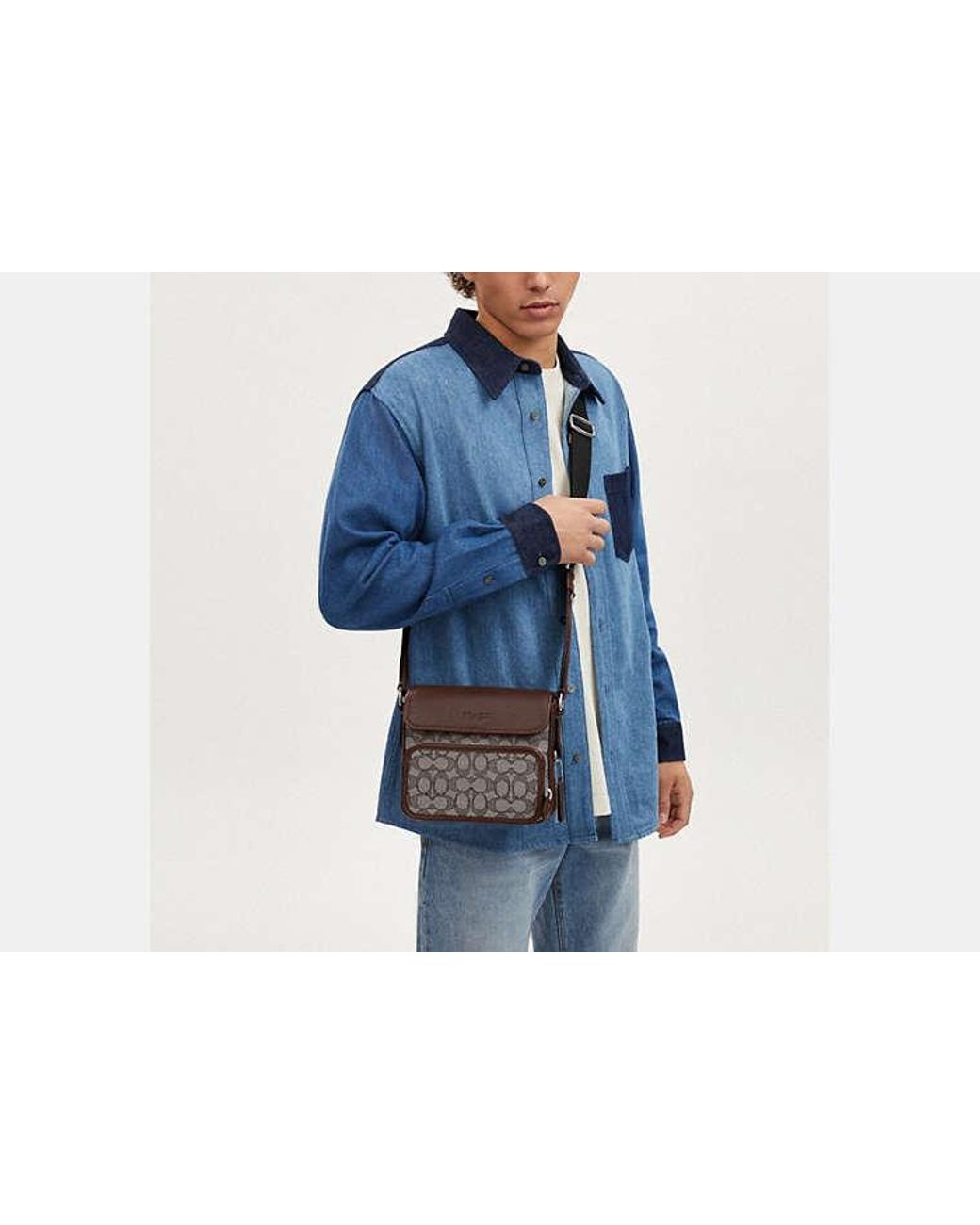 COACH Sullivan Flap Crossbody Bag in Black for Men Lyst
