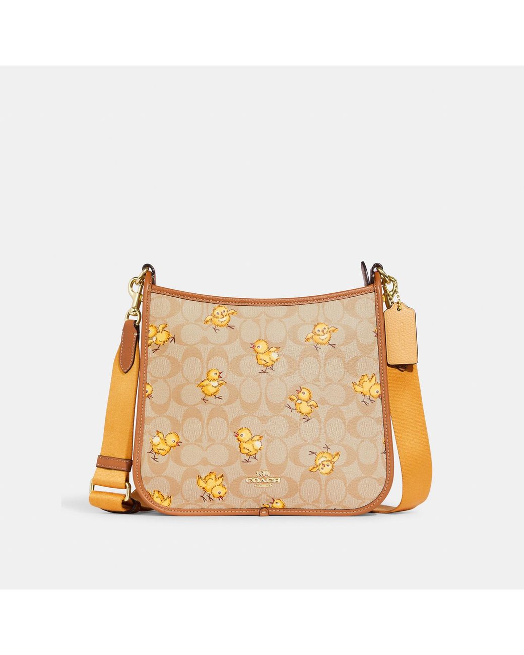 Coach Outlet Dempsey File Bag In Signature Canvas With Tossed Chick