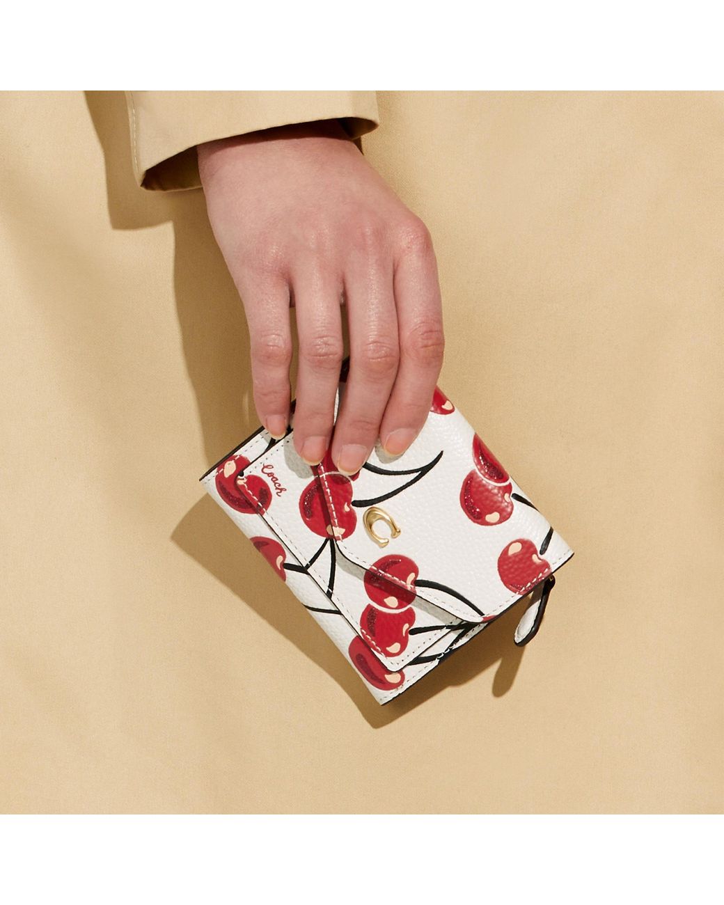 Coach Outlet Wyn Small Wallet With Cherry Print in Red | Lyst