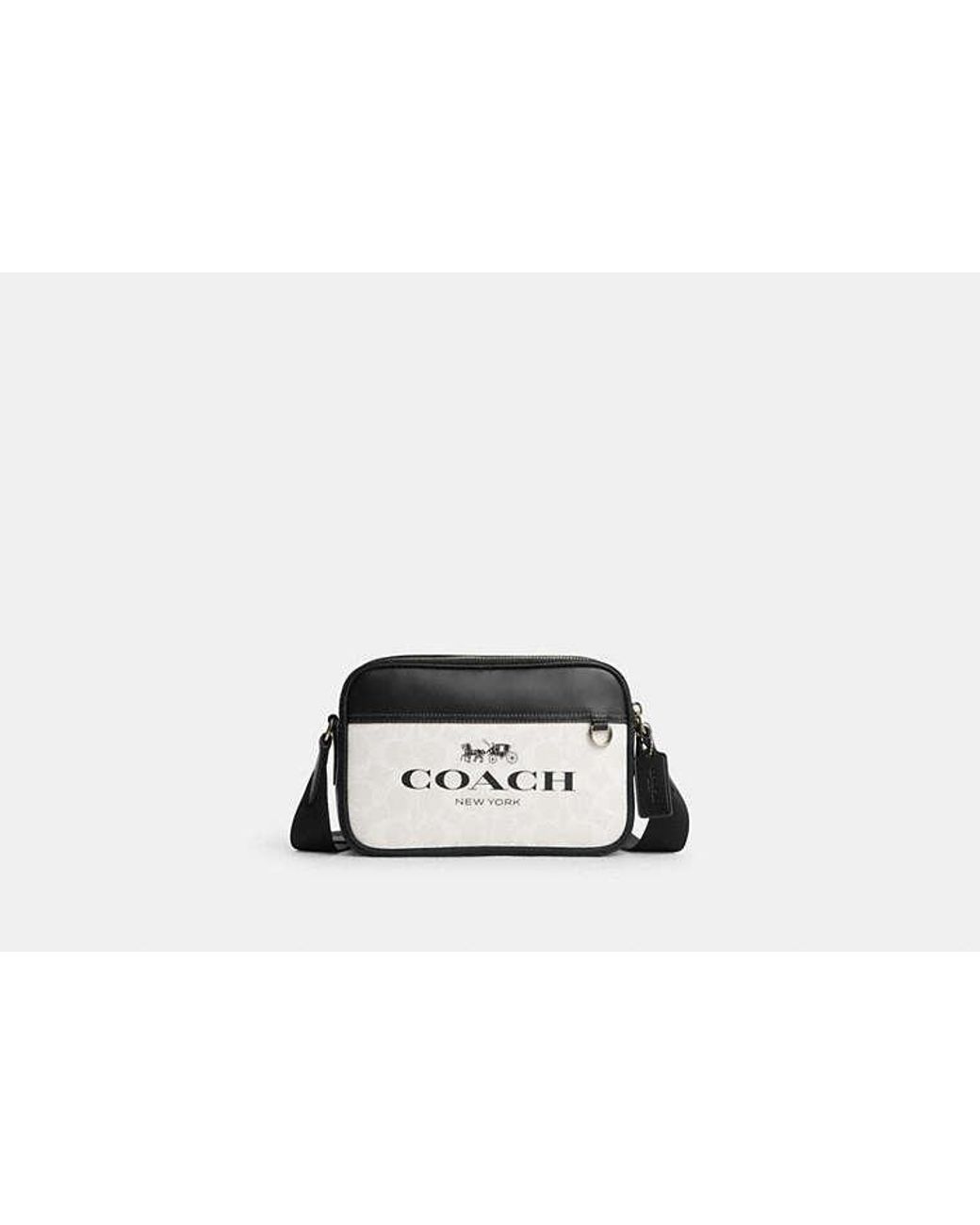 COACH Graham Crossbody In Signature Canvas in Black for Men Lyst