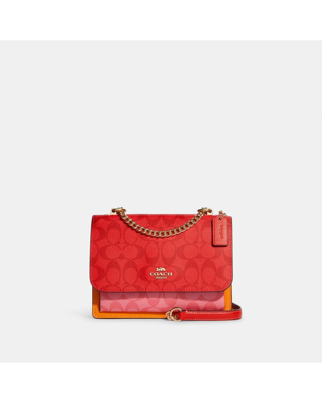 Coach Outlet Klare Crossbody In Blocked Signature Canvas in Red Lyst
