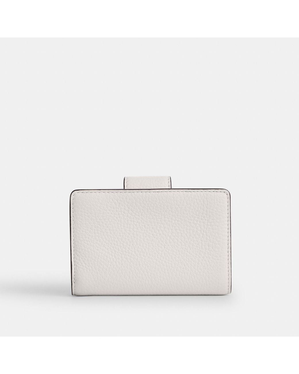 COACH White Medium Corner Zip Wallet