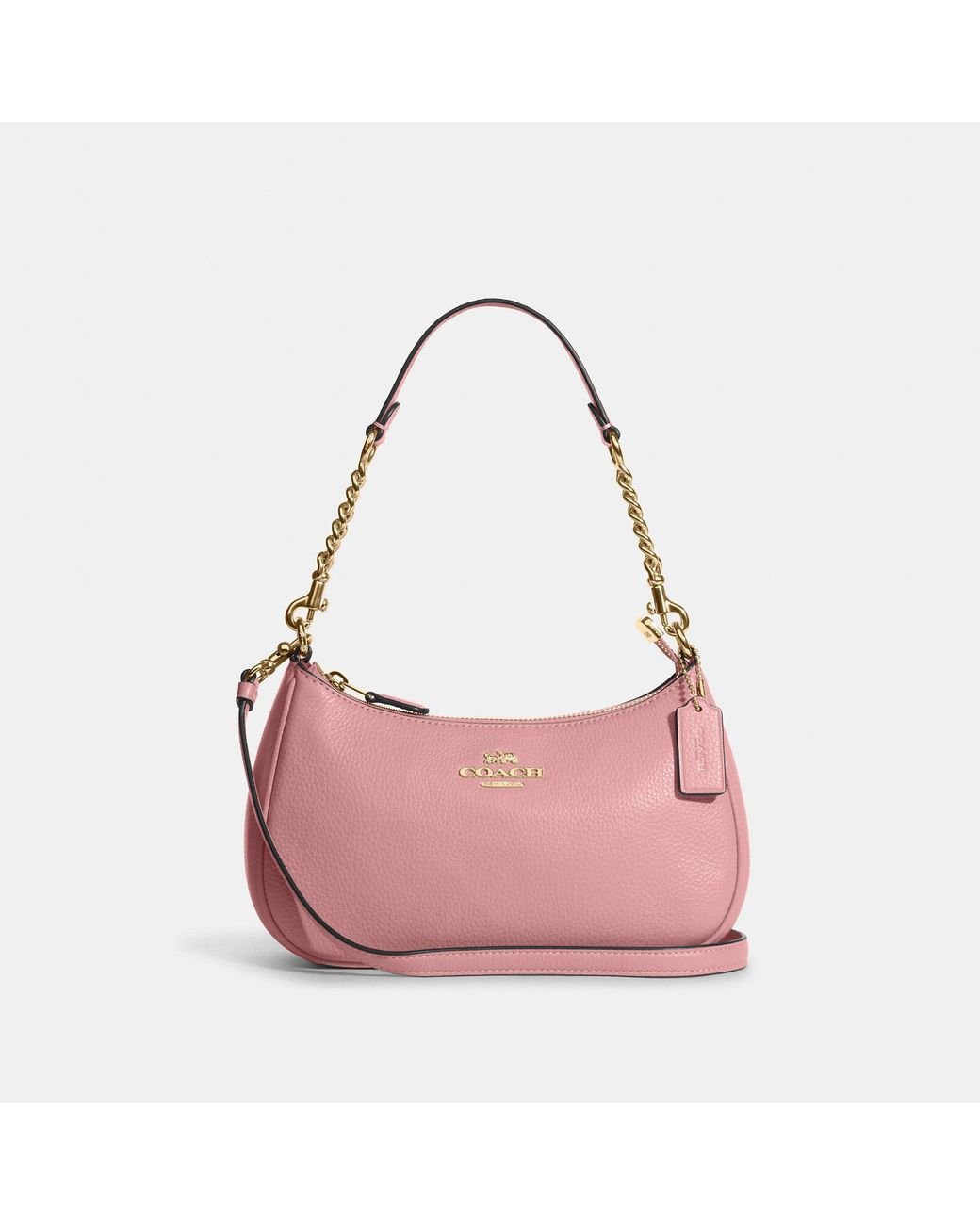 Leather crossbody bag Coach Pink in Leather - 25115945