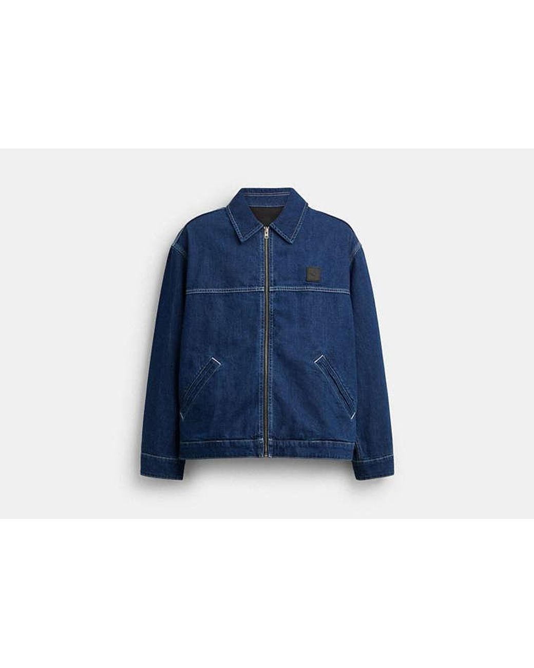 COACH Blue Denim Work Jacket for men