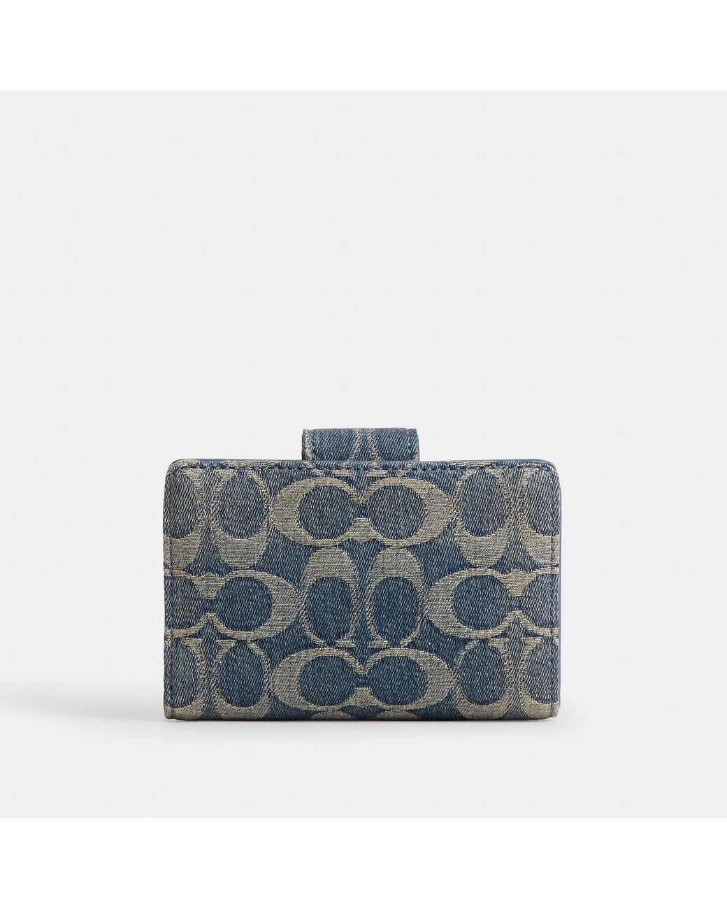COACH Gray Medium Corner Zip Wallet