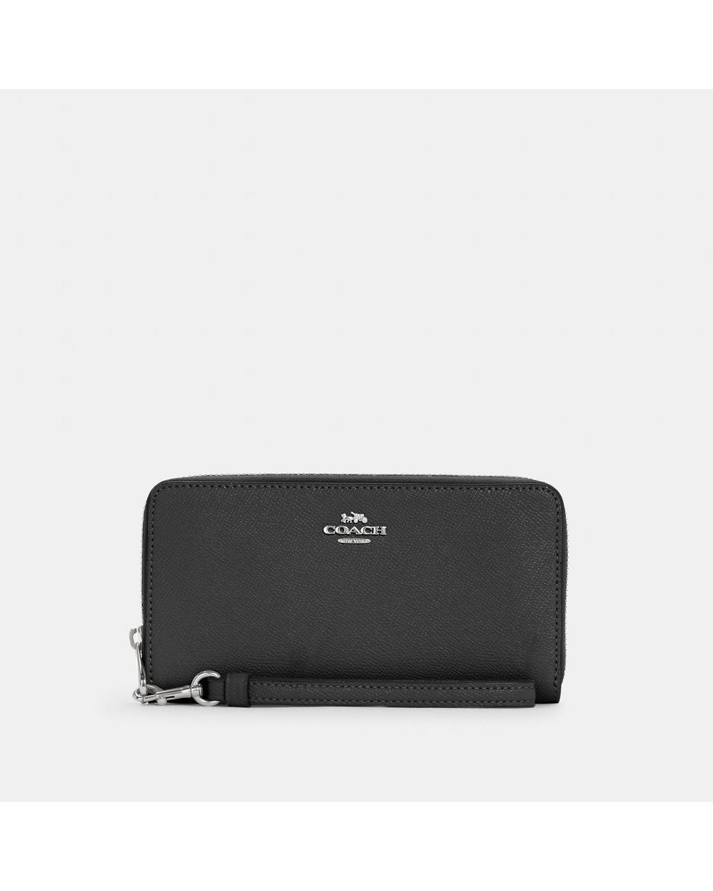 COACH Leather Long Zip Around Wallet in sv/Black (Black) Lyst