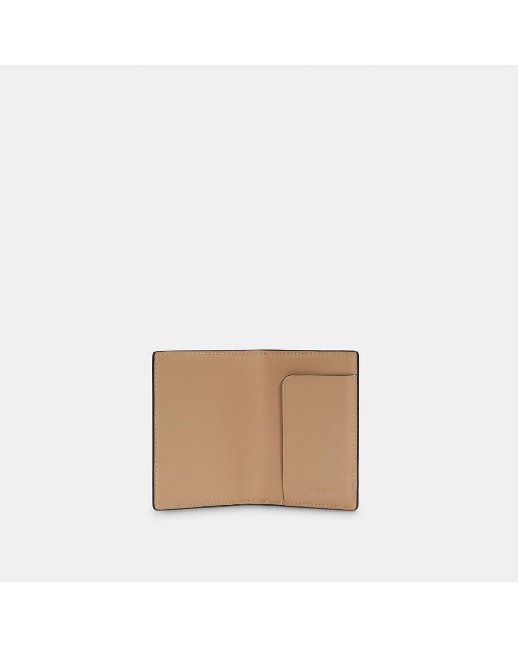 COACH Magnetic Card Case In Colorblock Signature Canvas With Striped Patch in Natural for Men Lyst