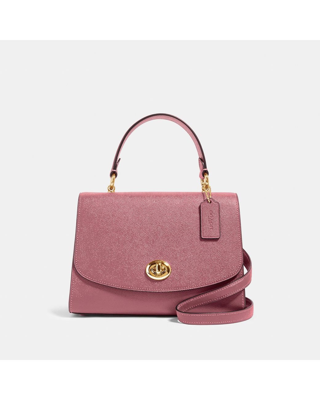 COACH Tilly Top Handle Bag Satchel in Pink | Lyst