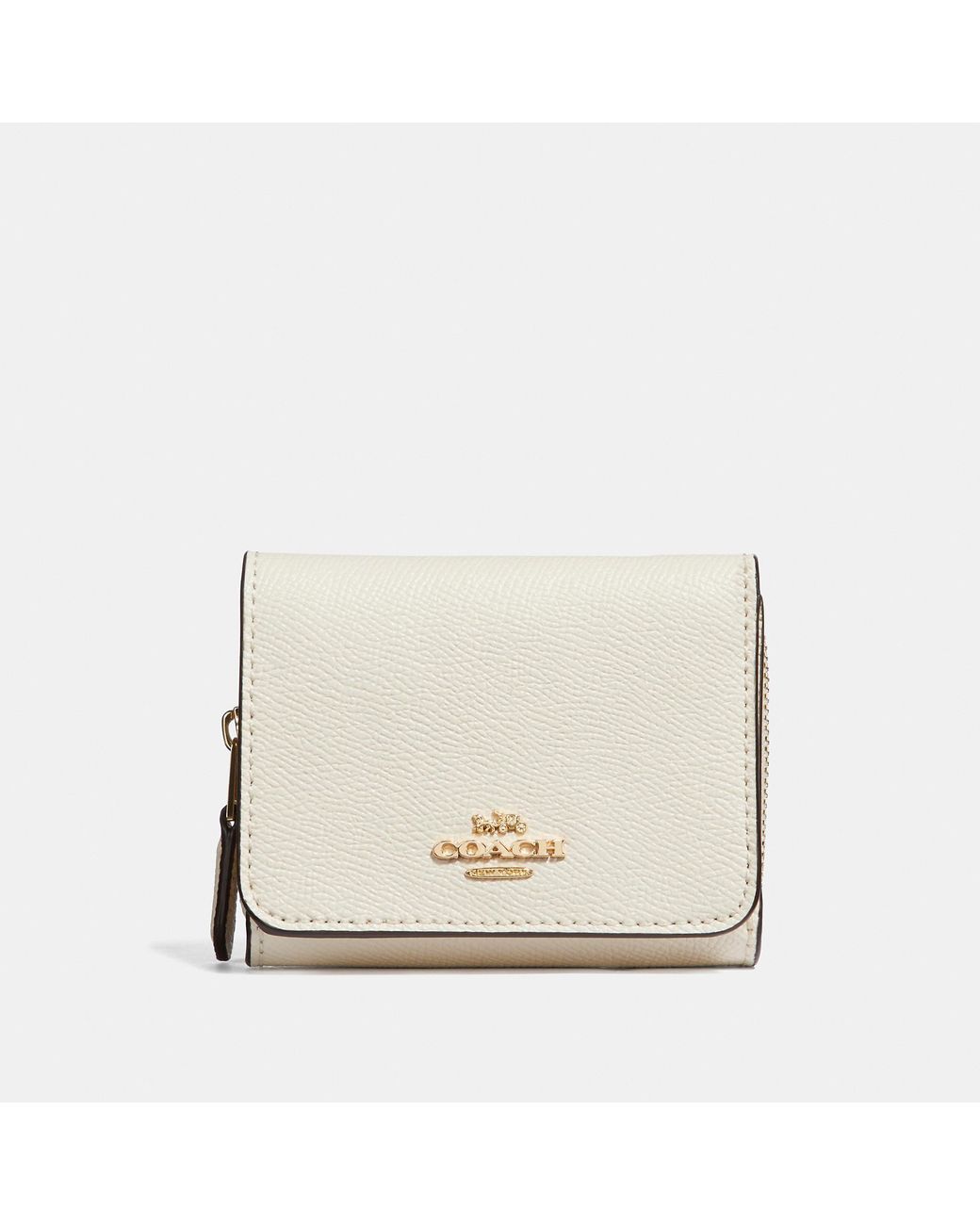 COACH Small Trifold Wallet in Metallic