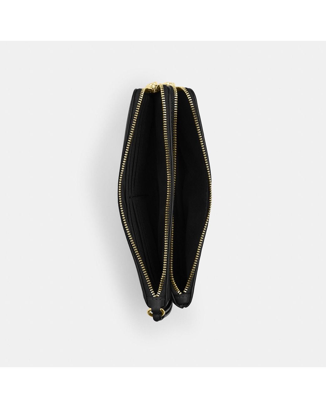 COACH Black Double Zip Wallet