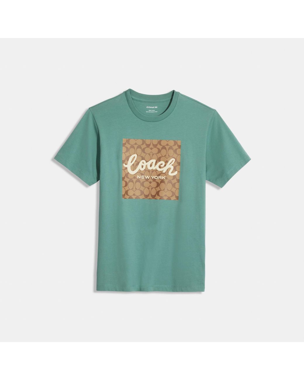 COACH Signature Graphic T Shirt in Green for Men Lyst