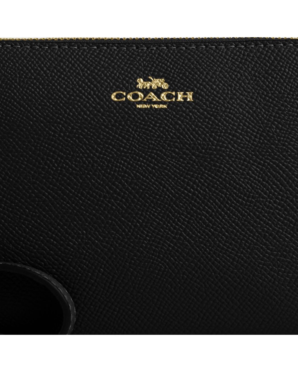 COACH Black Corner Zip Wristlet