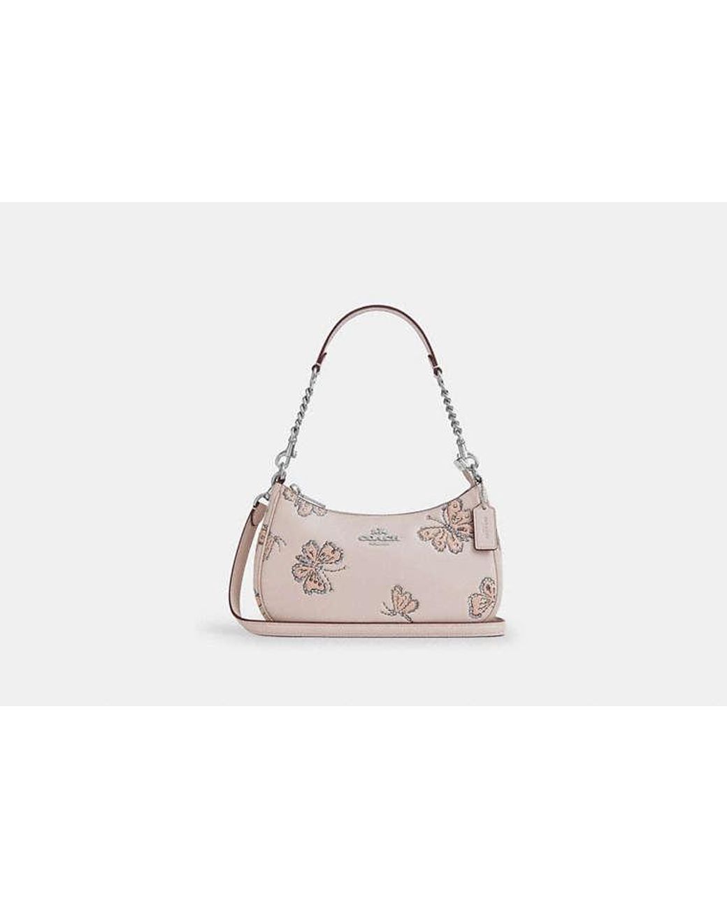 COACH Teri Shoulder Bag With Butterfly Print in Black | Lyst