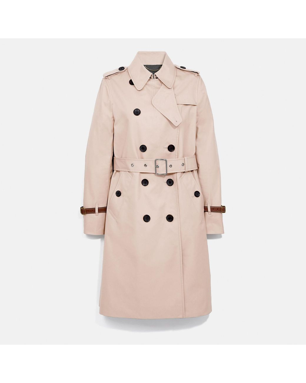 COACH Trench Coat in Natural | Lyst