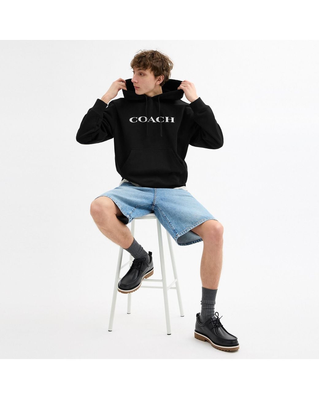 COACH Hoodie in Black for Men | Lyst