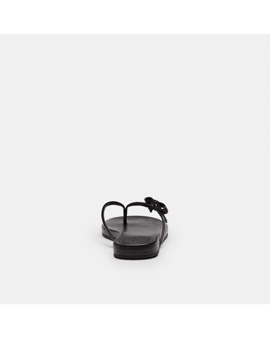 COACH Black Bow Flip Flop