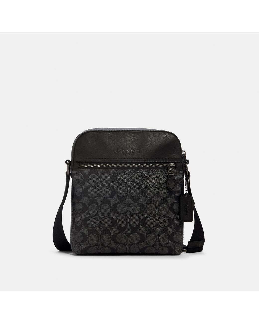 Coach Outlet Houston Flight Bag In Signature Canvas in Black for Men | Lyst