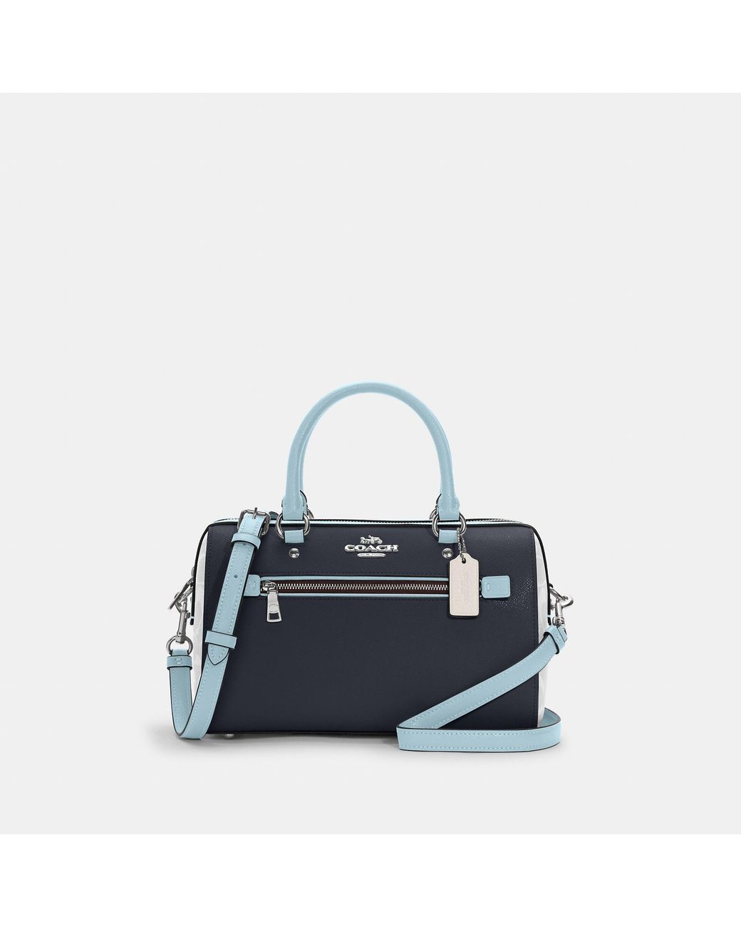 COACH Rowan Satchel In Colorblock Signature Canvas in Blue Lyst