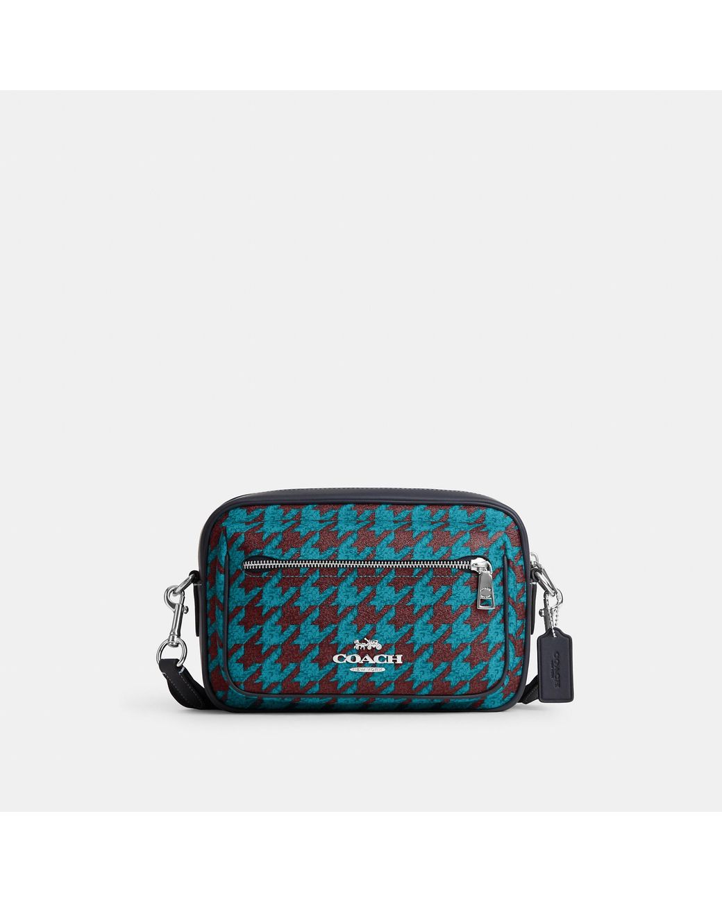 Coach Outlet Elias Crossbody With Houndstooth Print in Blue for Men Lyst