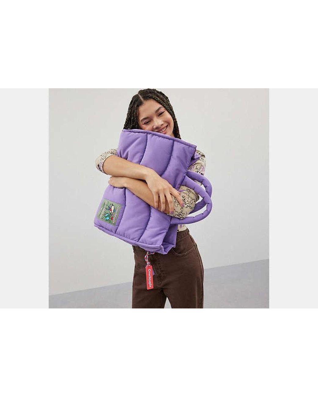COACH Coachtopia Loop Tote Bag With Wavy Quilting in Purple | Lyst